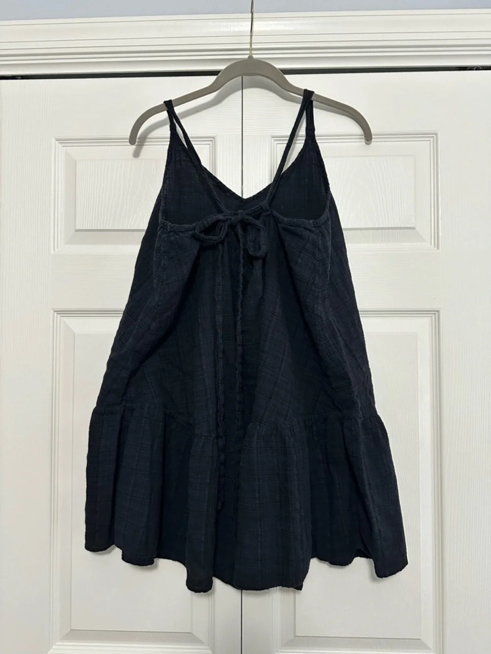 Rip Curl‎ Gauze Tie-back Ruffle Hem Swim Cover-up in Black Size XL VGUC